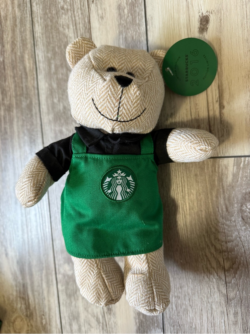Starbucks Bear Plush with Green Apron 2016 - Picture 3 of 4